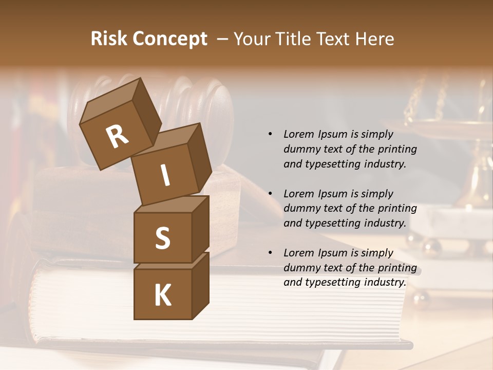 Books And Legal Research In The Courthouse PowerPoint Template