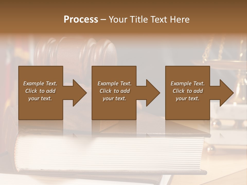 Books And Legal Research In The Courthouse PowerPoint Template