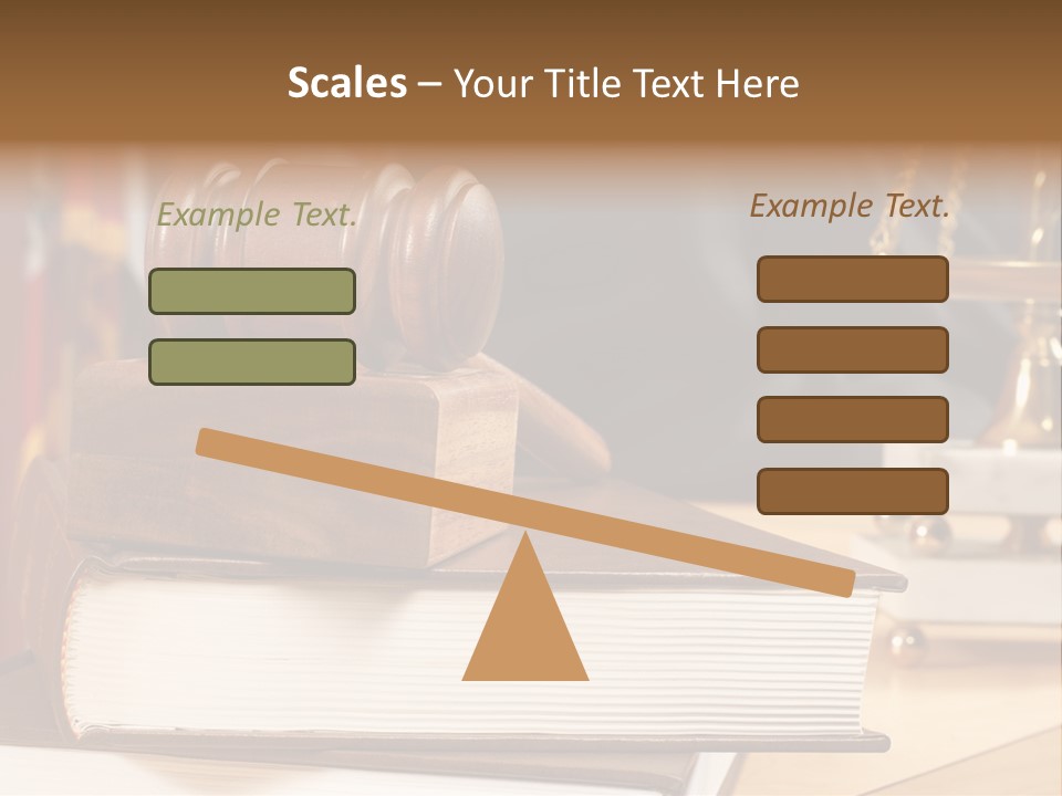 Books And Legal Research In The Courthouse PowerPoint Template