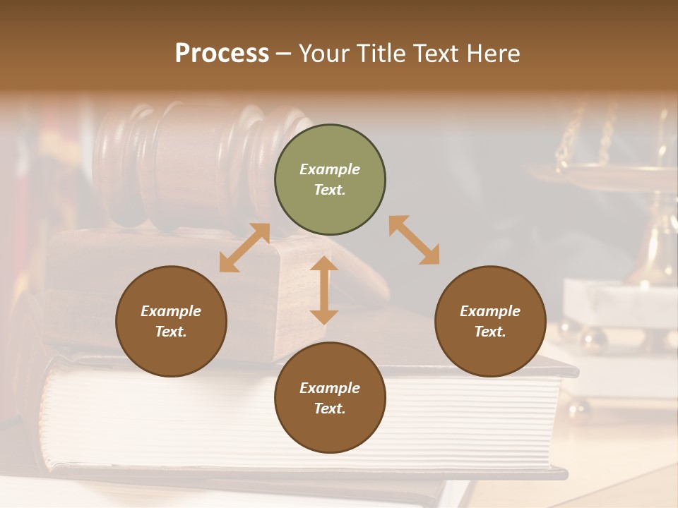 Books And Legal Research In The Courthouse PowerPoint Template