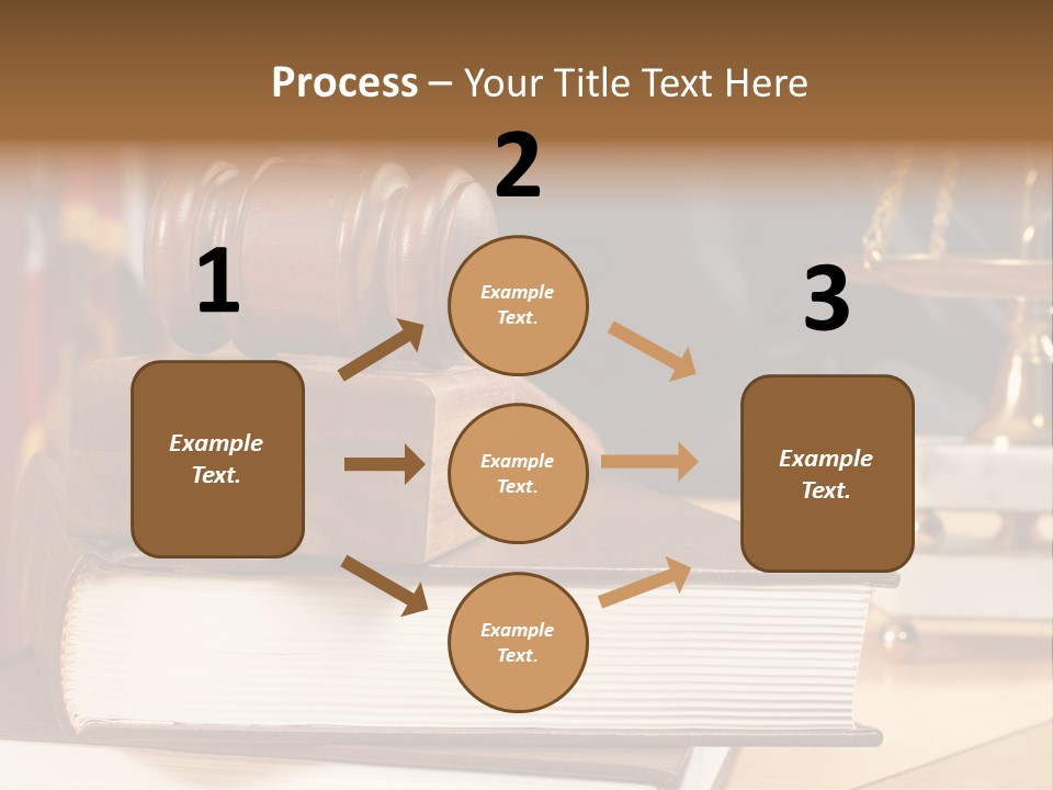 Books And Legal Research In The Courthouse PowerPoint Template