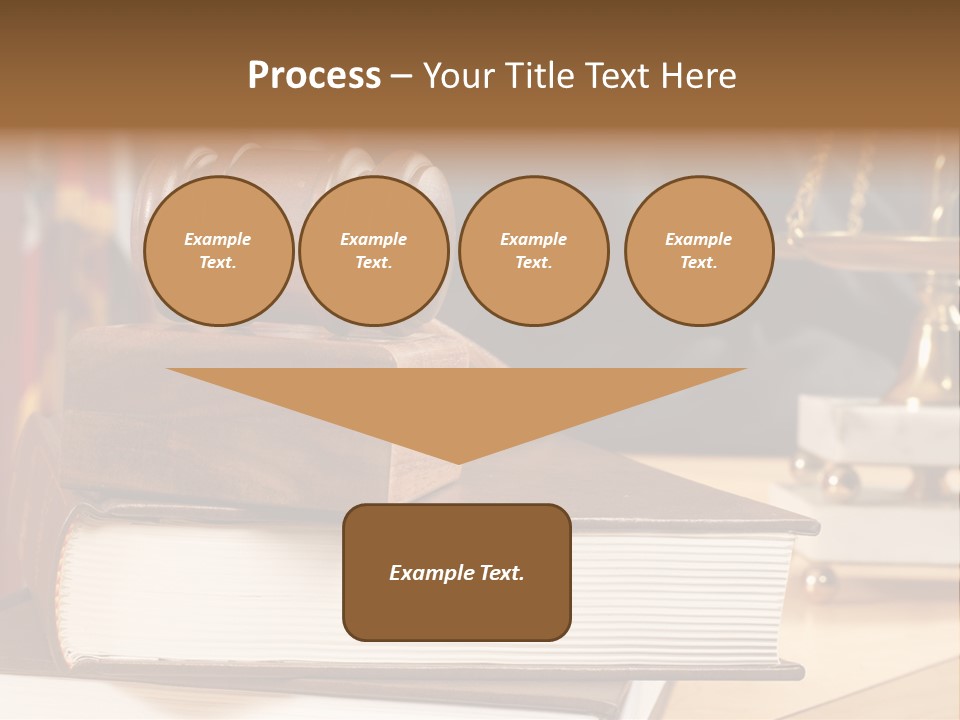 Books And Legal Research In The Courthouse PowerPoint Template