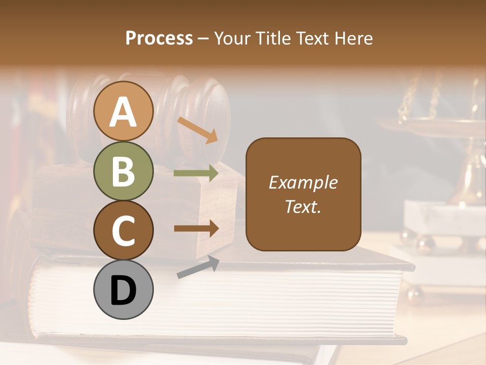 Books And Legal Research In The Courthouse PowerPoint Template