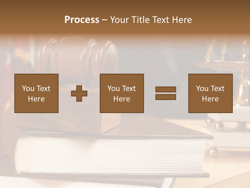 Books And Legal Research In The Courthouse PowerPoint Template
