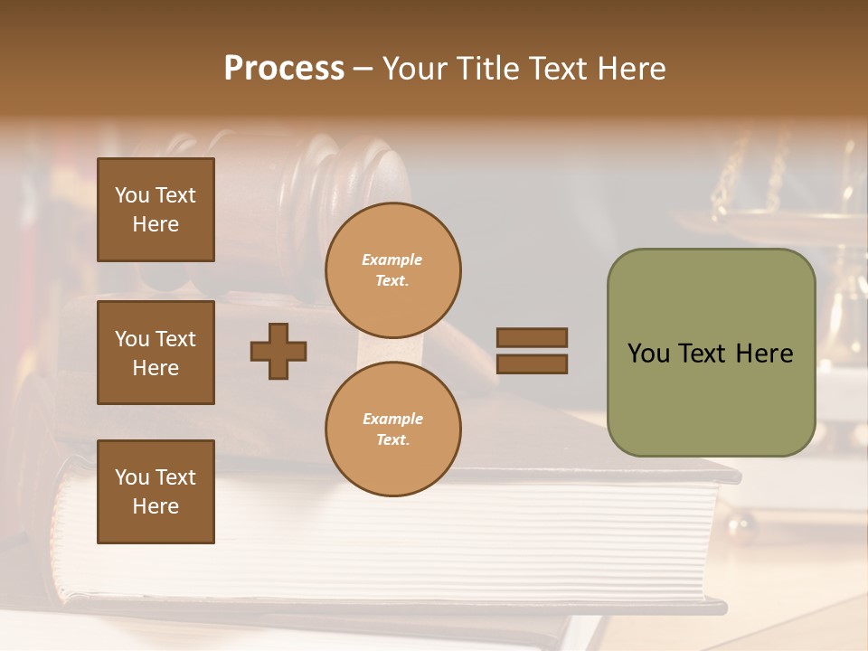 Books And Legal Research In The Courthouse PowerPoint Template