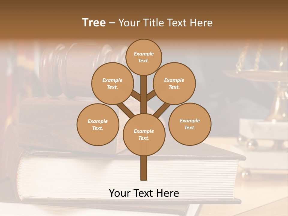 Books And Legal Research In The Courthouse PowerPoint Template