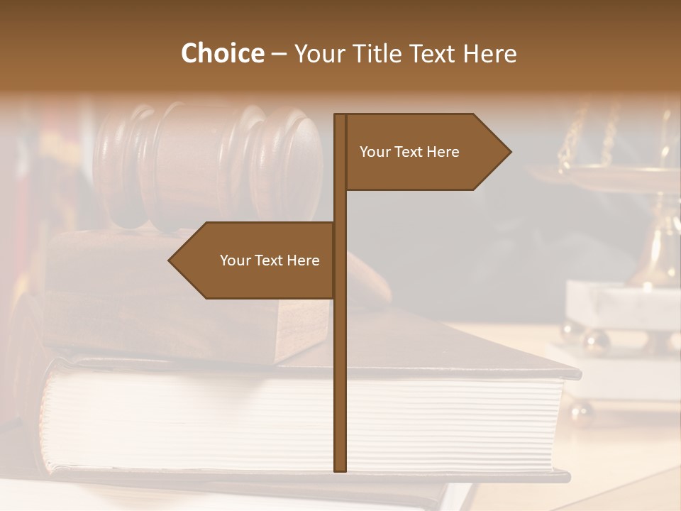 Books And Legal Research In The Courthouse PowerPoint Template