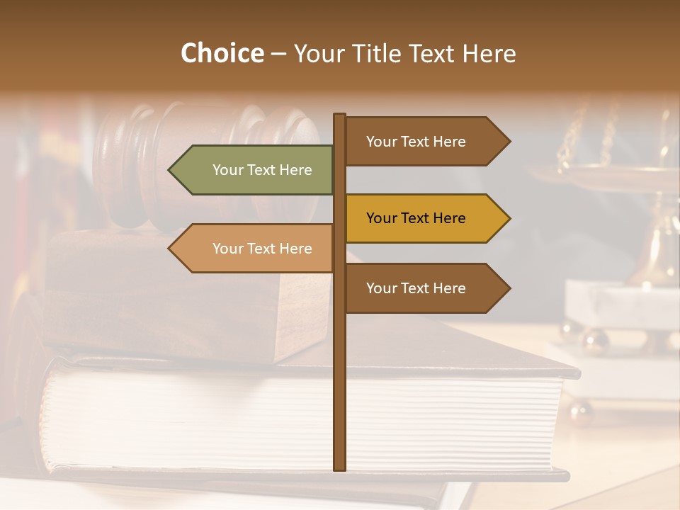 Books And Legal Research In The Courthouse PowerPoint Template