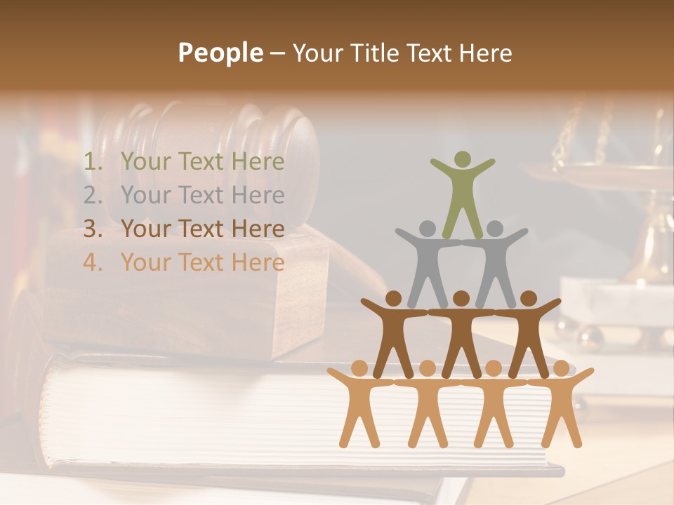 Books And Legal Research In The Courthouse PowerPoint Template