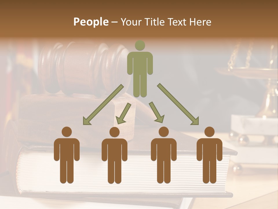 Books And Legal Research In The Courthouse PowerPoint Template