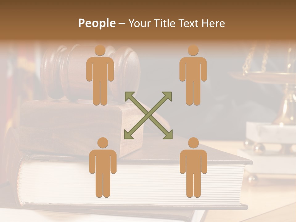 Books And Legal Research In The Courthouse PowerPoint Template