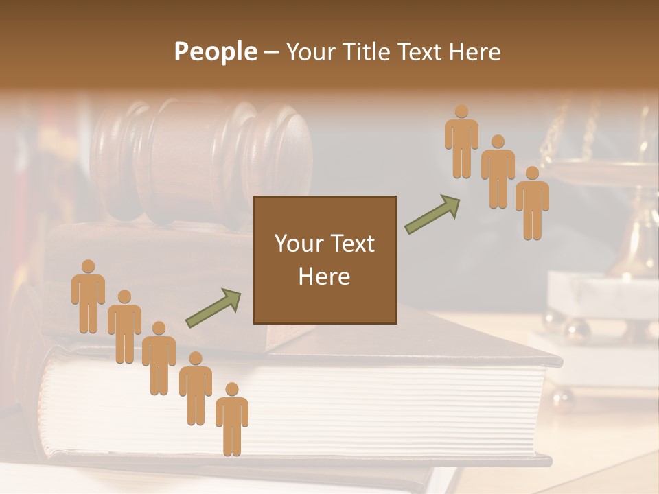 Books And Legal Research In The Courthouse PowerPoint Template