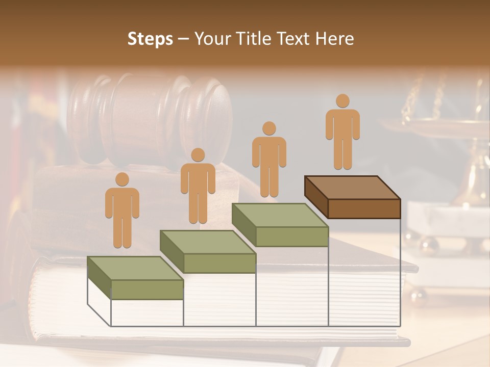 Books And Legal Research In The Courthouse PowerPoint Template