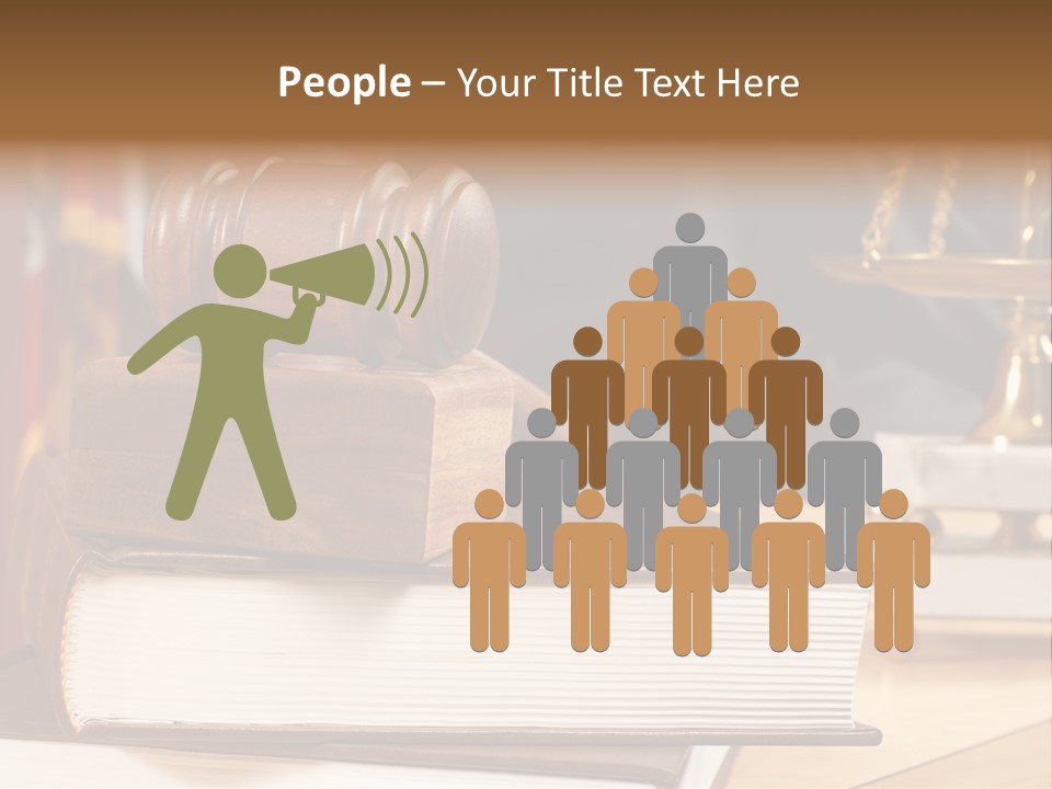 Books And Legal Research In The Courthouse PowerPoint Template