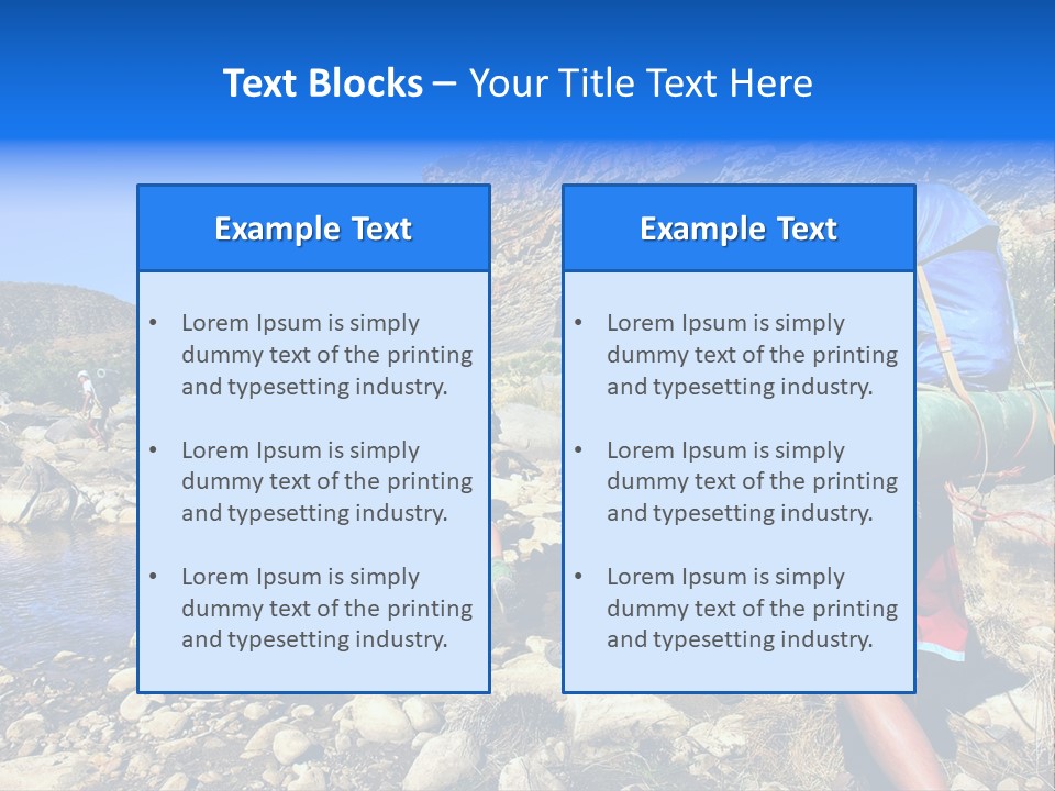 Group Of Hikers Crosses Small River In Mountains. Shot In The Langeberge Highlands Near Grootrivier And Gouritsrivier Rivers Crossing, Garden Route, Western Cape, South Africa. PowerPoint Template