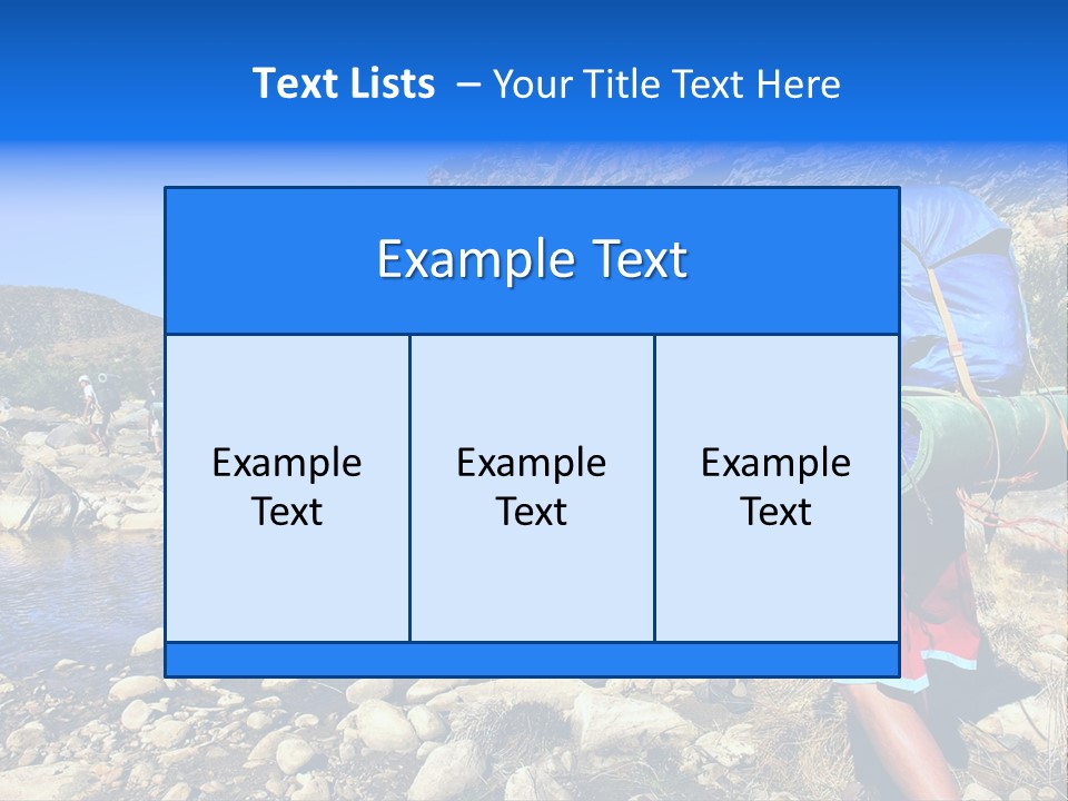 Group Of Hikers Crosses Small River In Mountains. Shot In The Langeberge Highlands Near Grootrivier And Gouritsrivier Rivers Crossing, Garden Route, Western Cape, South Africa. PowerPoint Template