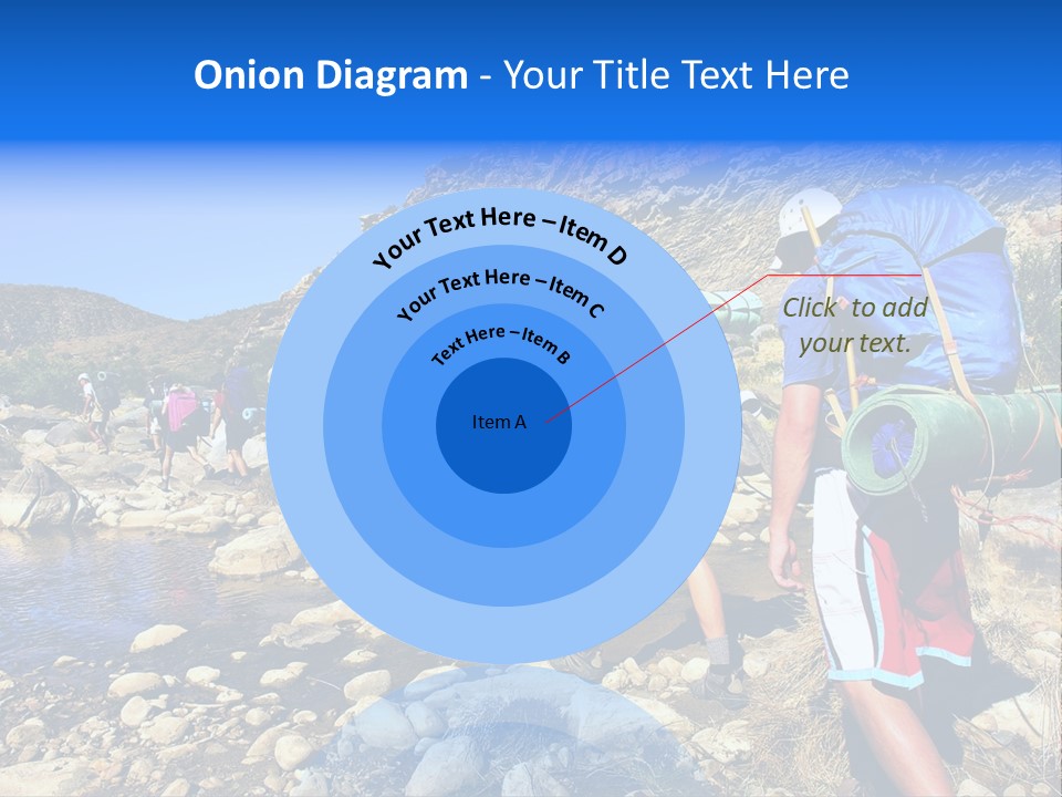 Group Of Hikers Crosses Small River In Mountains. Shot In The Langeberge Highlands Near Grootrivier And Gouritsrivier Rivers Crossing, Garden Route, Western Cape, South Africa. PowerPoint Template