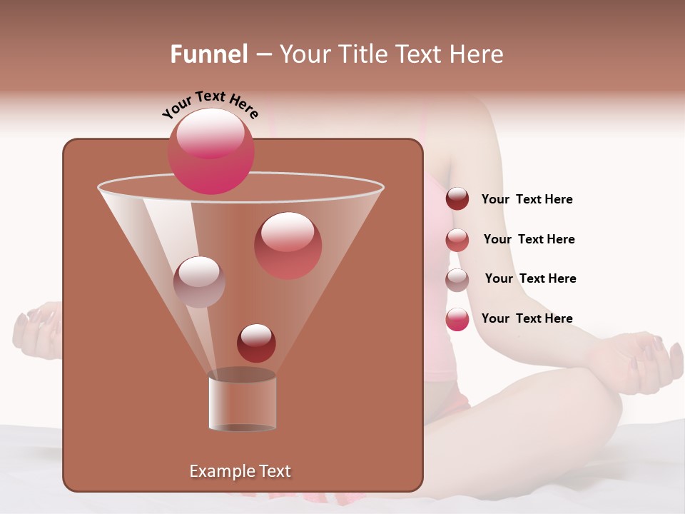 Pregnant Woman Sitting In Lotus Pose On The Bed With White Background PowerPoint Template