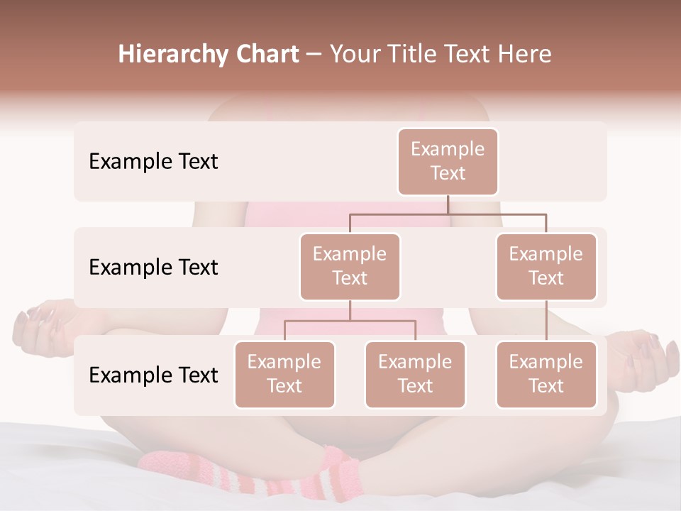 Pregnant Woman Sitting In Lotus Pose On The Bed With White Background PowerPoint Template