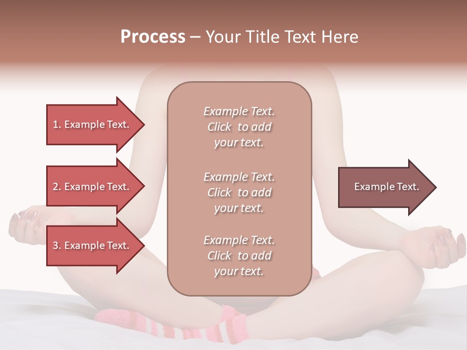Pregnant Woman Sitting In Lotus Pose On The Bed With White Background PowerPoint Template