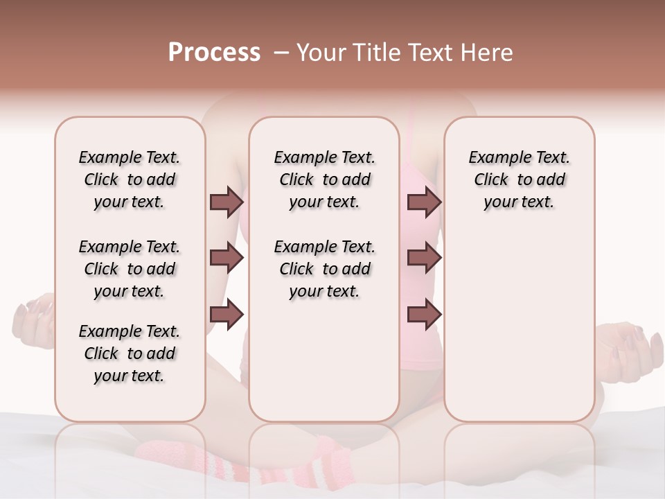 Pregnant Woman Sitting In Lotus Pose On The Bed With White Background PowerPoint Template