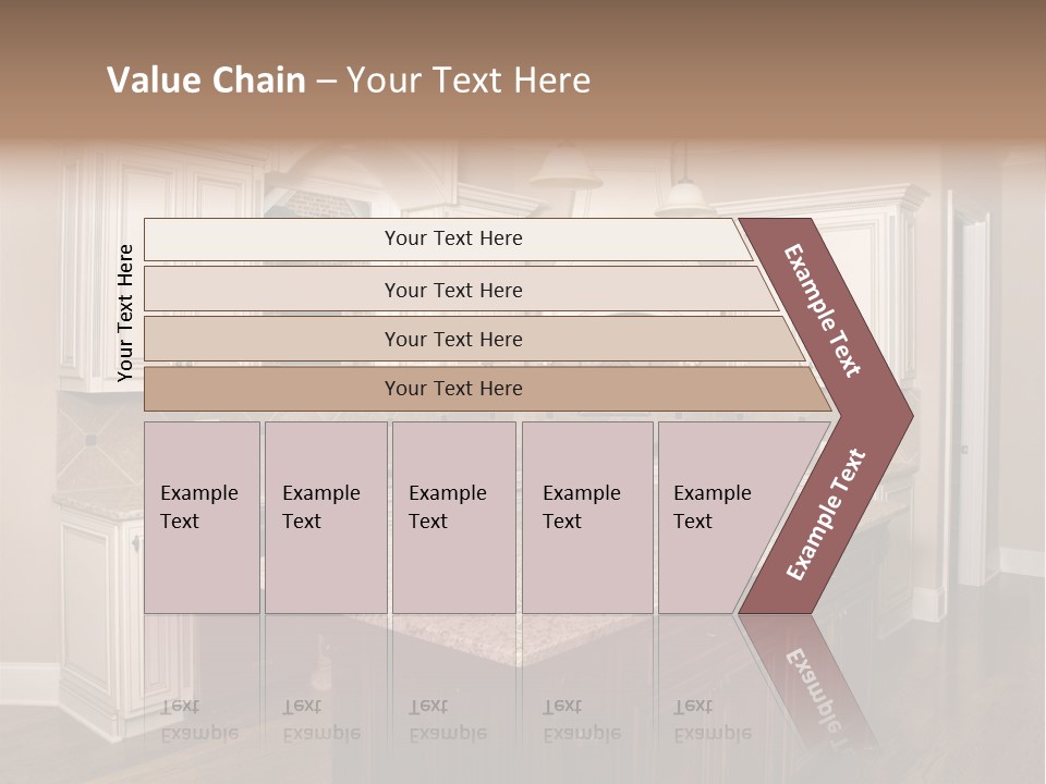 Luxury Kitchen With Granite Topped Island PowerPoint Template