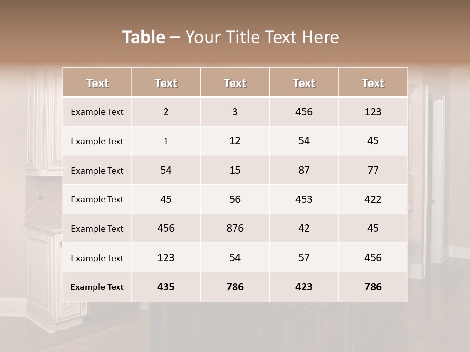 Luxury Kitchen With Granite Topped Island PowerPoint Template