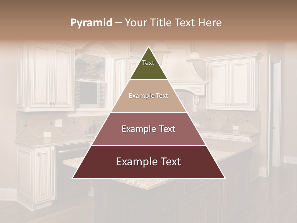 Luxury Kitchen With Granite Topped Island PowerPoint Template