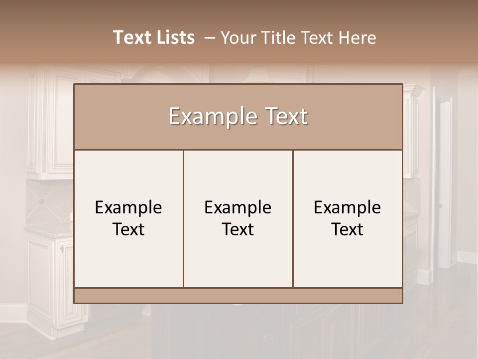 Luxury Kitchen With Granite Topped Island PowerPoint Template