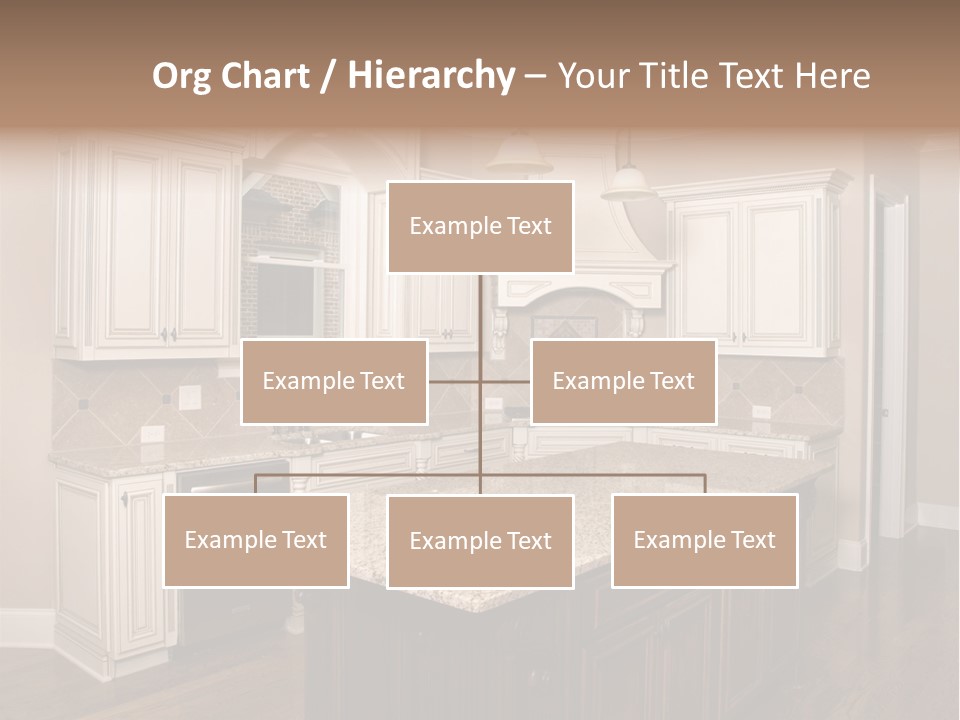 Luxury Kitchen With Granite Topped Island PowerPoint Template