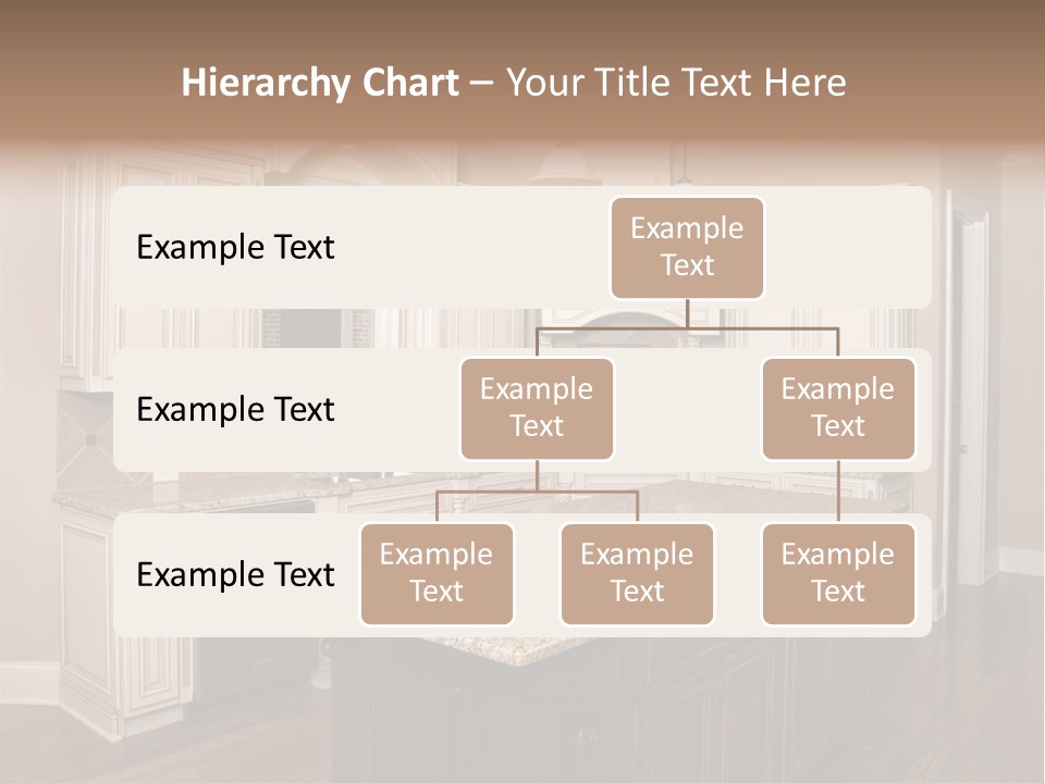 Luxury Kitchen With Granite Topped Island PowerPoint Template