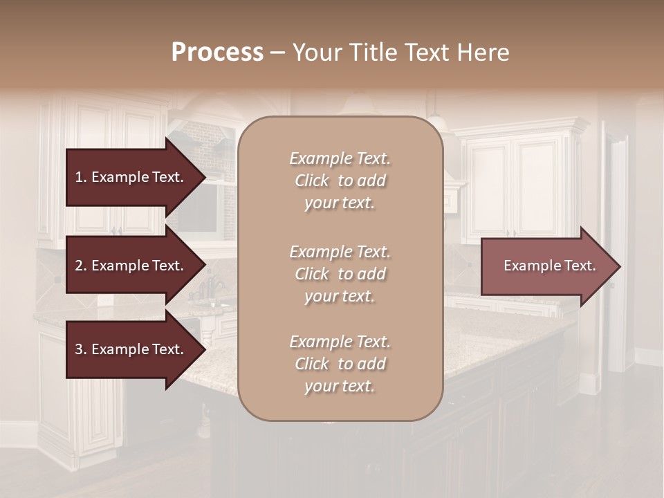 Luxury Kitchen With Granite Topped Island PowerPoint Template