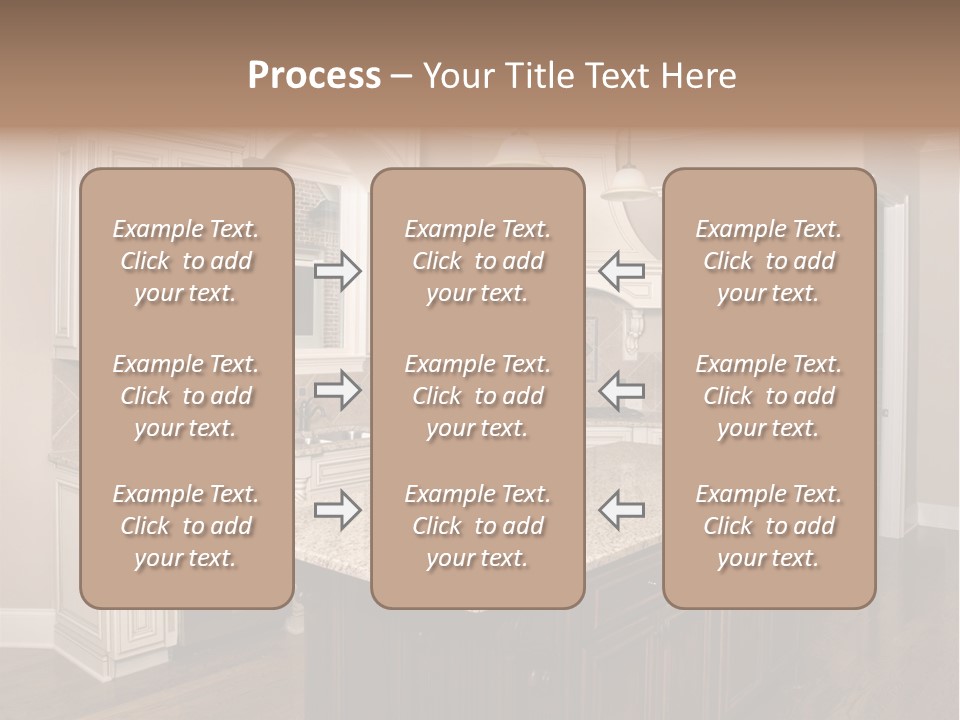 Luxury Kitchen With Granite Topped Island PowerPoint Template