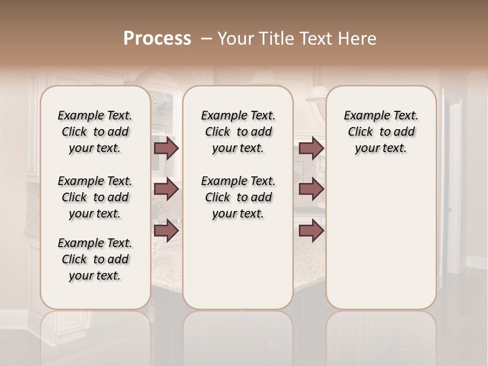 Luxury Kitchen With Granite Topped Island PowerPoint Template