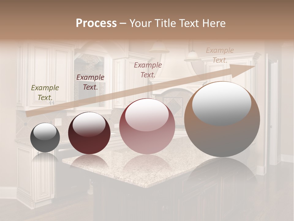 Luxury Kitchen With Granite Topped Island PowerPoint Template