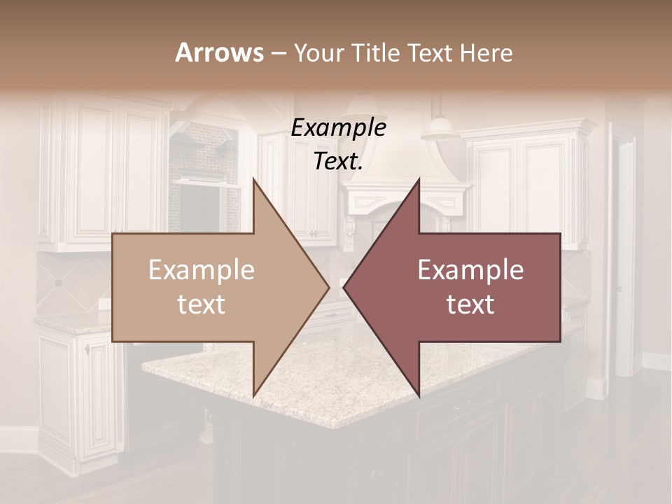 Luxury Kitchen With Granite Topped Island PowerPoint Template