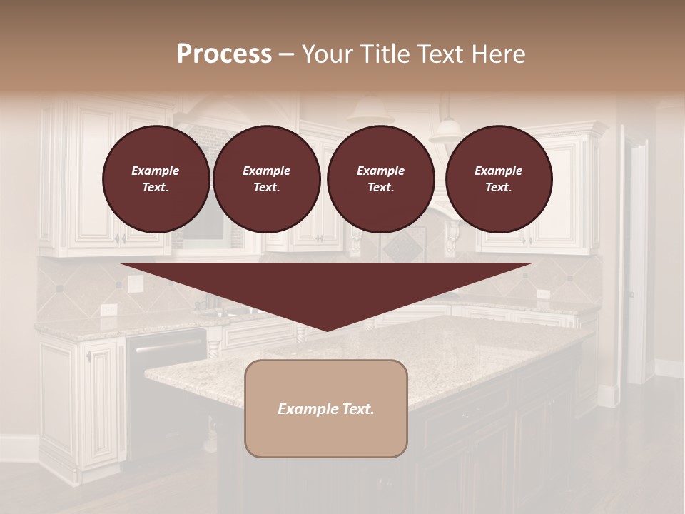 Luxury Kitchen With Granite Topped Island PowerPoint Template