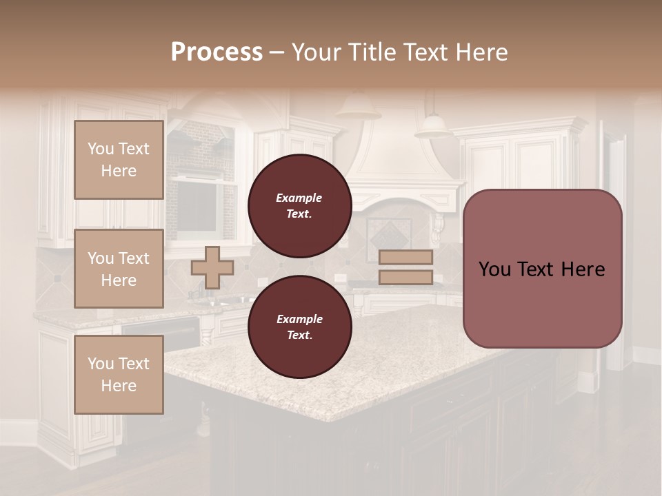 Luxury Kitchen With Granite Topped Island PowerPoint Template