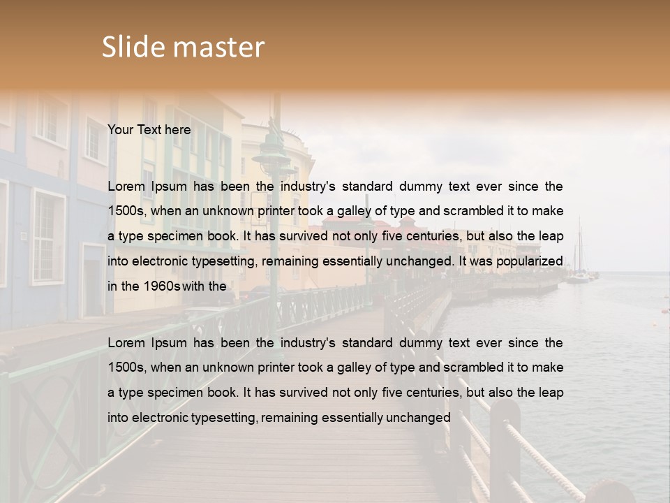 Promenade In Bridgetown, Barbados PowerPoint Template