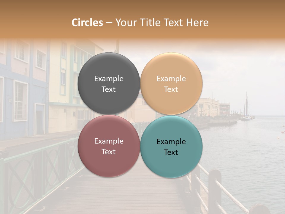 Promenade In Bridgetown, Barbados PowerPoint Template