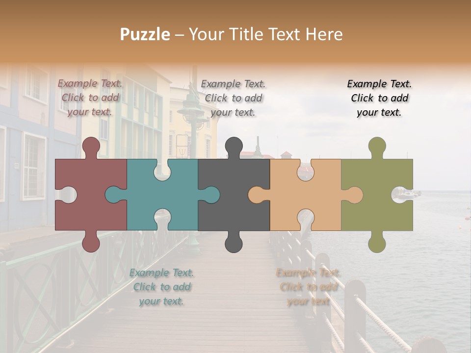 Promenade In Bridgetown, Barbados PowerPoint Template