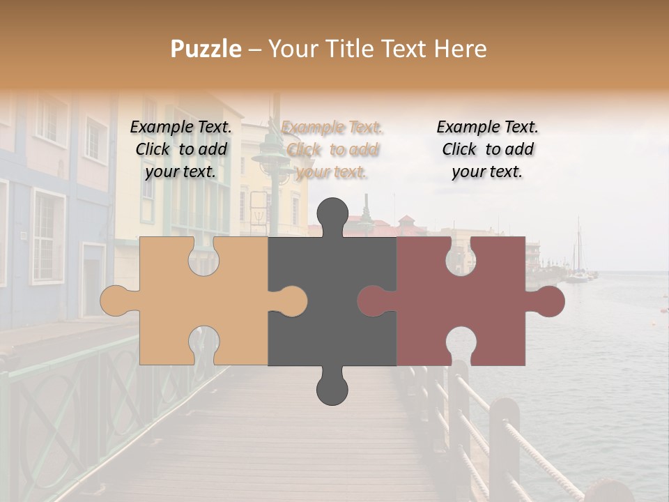 Promenade In Bridgetown, Barbados PowerPoint Template