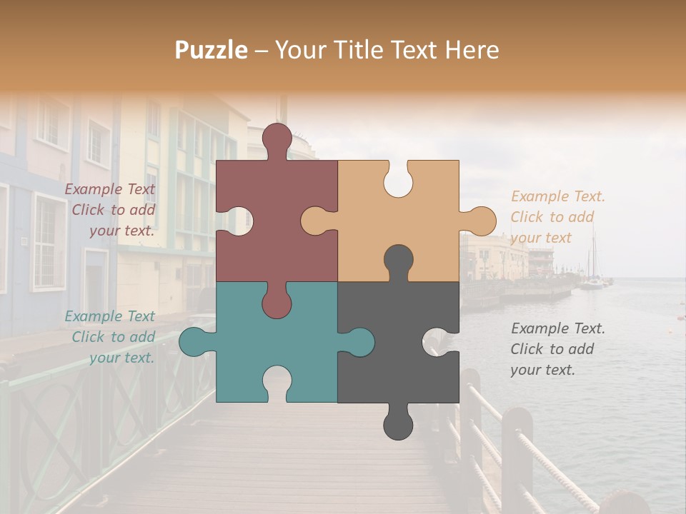 Promenade In Bridgetown, Barbados PowerPoint Template