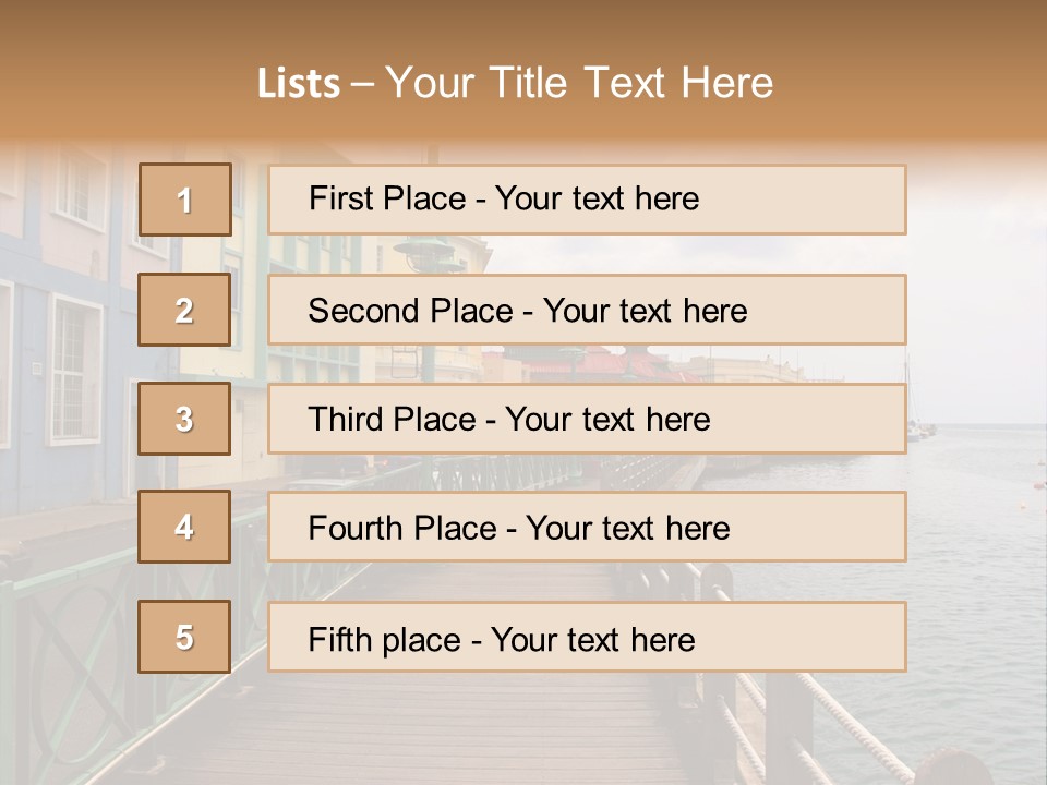 Promenade In Bridgetown, Barbados PowerPoint Template