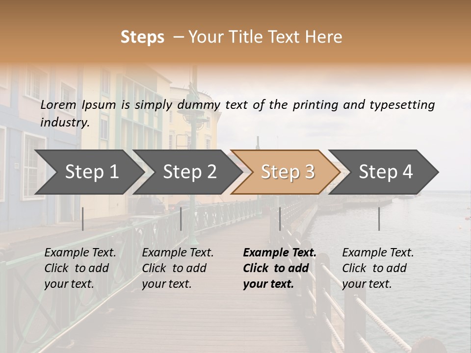 Promenade In Bridgetown, Barbados PowerPoint Template