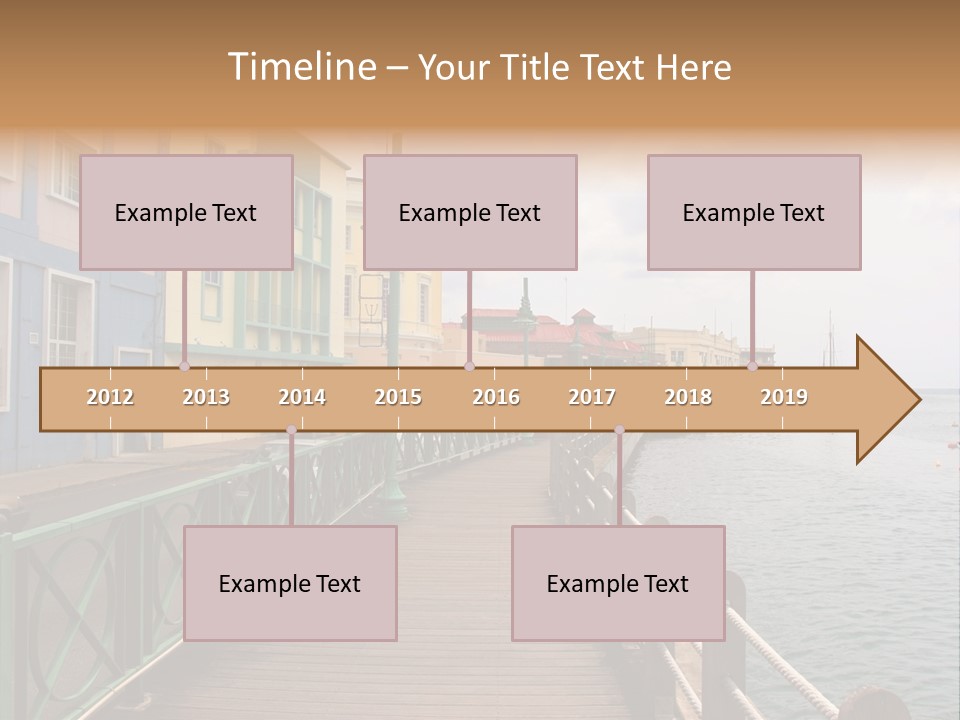 Promenade In Bridgetown, Barbados PowerPoint Template