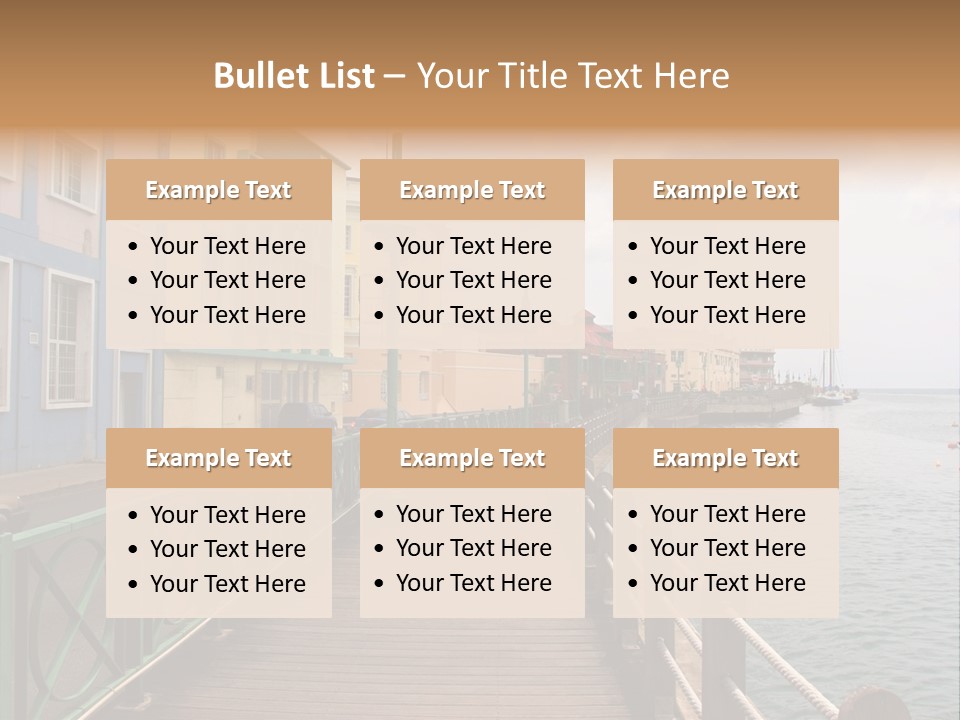 Promenade In Bridgetown, Barbados PowerPoint Template