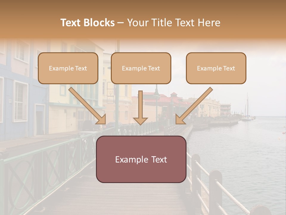 Promenade In Bridgetown, Barbados PowerPoint Template