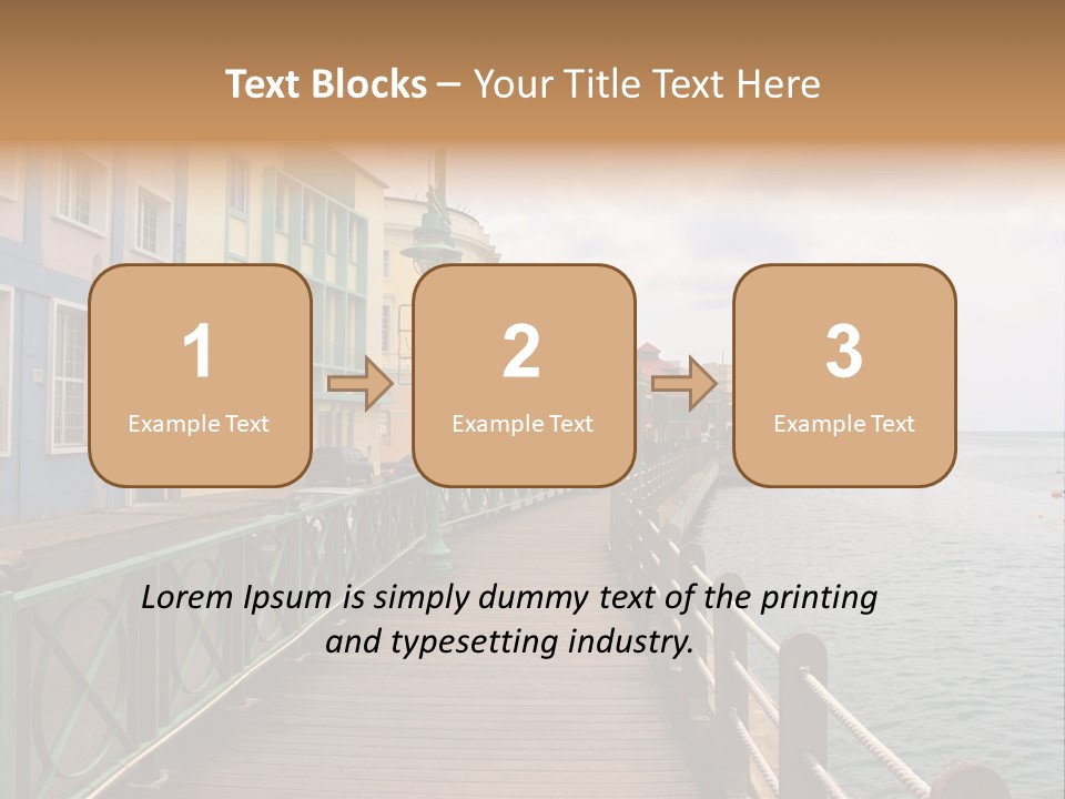 Promenade In Bridgetown, Barbados PowerPoint Template