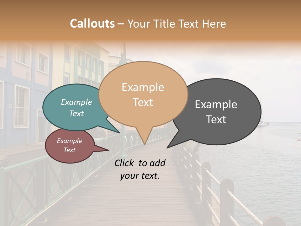 Promenade In Bridgetown, Barbados PowerPoint Template